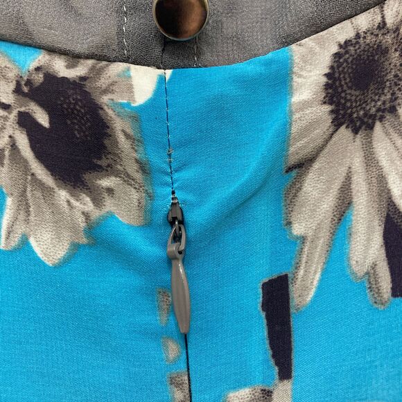 Yoana Baraschi Anthropologie Floral Colorblock Midi Dress S - Picture 8 of 16